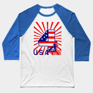 USA PATRIOTIC Soldier Fourth Of July Baseball T-Shirt